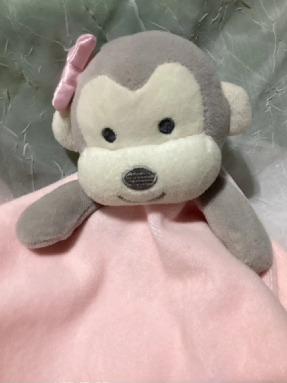 Carter's Pink Monkey Baby Security Blanket 
